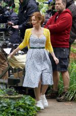 LESLIE MANN on the Set of The Pact in Atlanta 05/05/2017