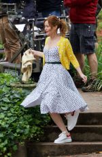 LESLIE MANN on the Set of The Pact in Atlanta 05/05/2017