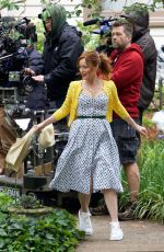 LESLIE MANN on the Set of The Pact in Atlanta 05/05/2017