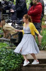 LESLIE MANN on the Set of The Pact in Atlanta 05/05/2017