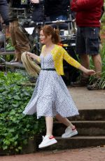 LESLIE MANN on the Set of The Pact in Atlanta 05/05/2017