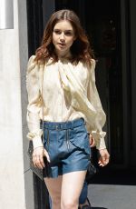 LILY COLLINS Arrives at BBC Radio 2 Studio in London 05/26/2017