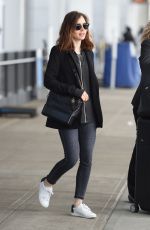 LILY COLLINS Arrives at JFK Airport in New York 04/30/2017