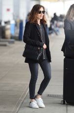 LILY COLLINS Arrives at JFK Airport in New York 04/30/2017
