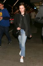 LILY COLLINS at LAX Airport in Los Angeles 05/04/2017