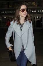 LILY COLLINS at Los Angeles International Airport 05/27/2017