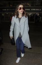 LILY COLLINS at Los Angeles International Airport 05/27/2017