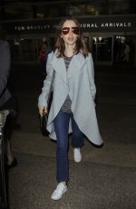 LILY COLLINS at Los Angeles International Airport 05/27/2017