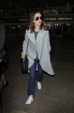 LILY COLLINS at Los Angeles International Airport 05/27/2017