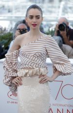 LILY COLLINS at Okja Photocall at 2017 Cannes Film Festival 05/19/2017