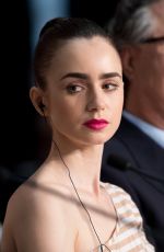 LILY COLLINS at Okja Press Conference at 70th Annual Cannes Film Festival 05/19/2017