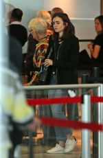 LILY COLLINS in Jeans at JFK Airport in New York 05/03/2017