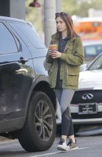LILY COLLINS Leaves a Coffee Bean in Los Angeles 05/11/2017