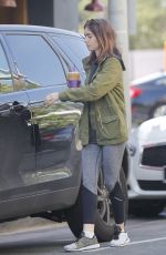 LILY COLLINS Leaves a Coffee Bean in Los Angeles 05/11/2017