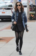 LILY COLLINS Leaves a Gym in Los Angeles 05/31/2017