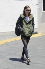 LILY COLLINS Leaves a Wax Salon in Beverly Hills 05/14/2017