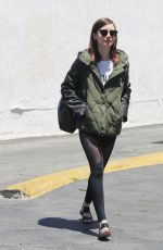 LILY COLLINS Leaves a Wax Salon in Beverly Hills 05/14/2017