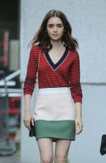 LILY COLLINS Leaves ITV Studio in London 05/25/2017