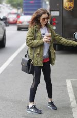 LILY COLLINS Out and About in Beverly Hills 05/30/2017