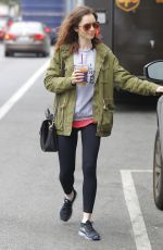LILY COLLINS Out and About in Beverly Hills 05/30/2017