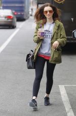 LILY COLLINS Out and About in Beverly Hills 05/30/2017