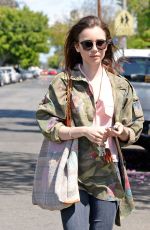 LILY COLLINS Out and About in West Hollywood 05/13/2017
