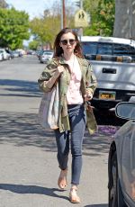 LILY COLLINS Out and About in West Hollywood 05/13/2017