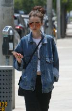 LILY COLLINS Out and About in West Hollywood 05/29/2017