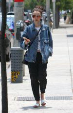 LILY COLLINS Out and About in West Hollywood 05/29/2017