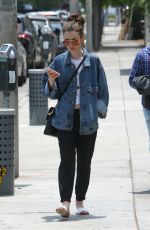 LILY COLLINS Out and About in West Hollywood 05/29/2017