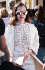 LILY COLLINS Out at Croisette in Cannes 05/20/2017