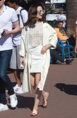 LILY COLLINS Out at Croisette in Cannes 05/20/2017