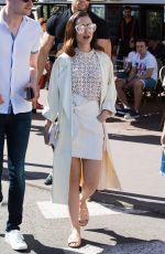 LILY COLLINS Out at Croisette in Cannes 05/21/2017