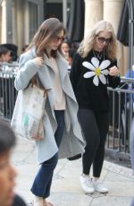LILY COLLINS Shopping at The Grove in Los Angeles 05/14/2017