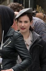 LILY JAMES on the Set of Gurnsey in London 05/05/2017