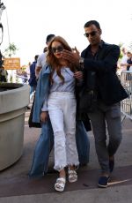 LINDSAY LOHAN Out and About in Cannes 05/22/2017