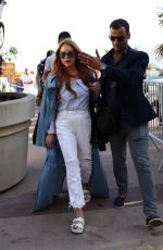 LINDSAY LOHAN Out and About in Cannes 05/22/2017