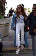 LINDSAY LOHAN Out and About in Cannes 05/22/2017