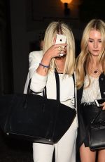 LOTTIE MOSS and EMILY BLACKWELL Night Out in London 05/09/2017
