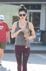 LUCY HALE in Tights Leaves a Gym in Los Angeles 05/04/2017