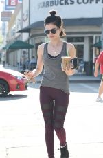 LUCY HALE in Tights Leaves a Gym in Los Angeles 05/04/2017