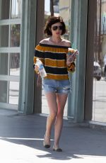 LUCY HALE Leaves a Starbucks in Los Angeles 05/23/2017