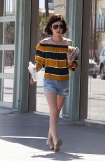 LUCY HALE Leaves a Starbucks in Los Angeles 05/23/2017
