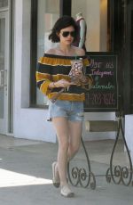 LUCY HALE Leaves a Starbucks in Los Angeles 05/23/2017