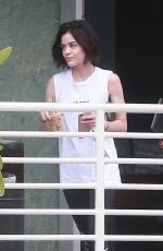 LUCY HALE Out for Iced Coffee at Starbucks in Studio City 05/30/2017