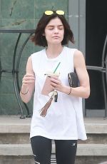 LUCY HALE Out for Iced Coffee at Starbucks in Studio City 05/30/2017