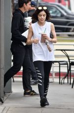 LUCY HALE Out for Iced Coffee at Starbucks in Studio City 05/30/2017