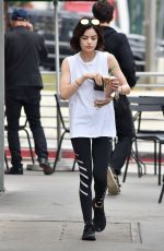 LUCY HALE Out for Iced Coffee at Starbucks in Studio City 05/30/2017