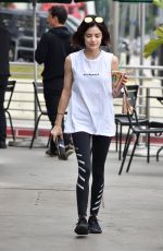 LUCY HALE Out for Iced Coffee at Starbucks in Studio City 05/30/2017