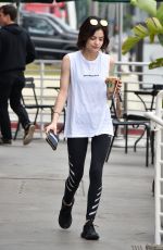 LUCY HALE Out for Iced Coffee at Starbucks in Studio City 05/30/2017